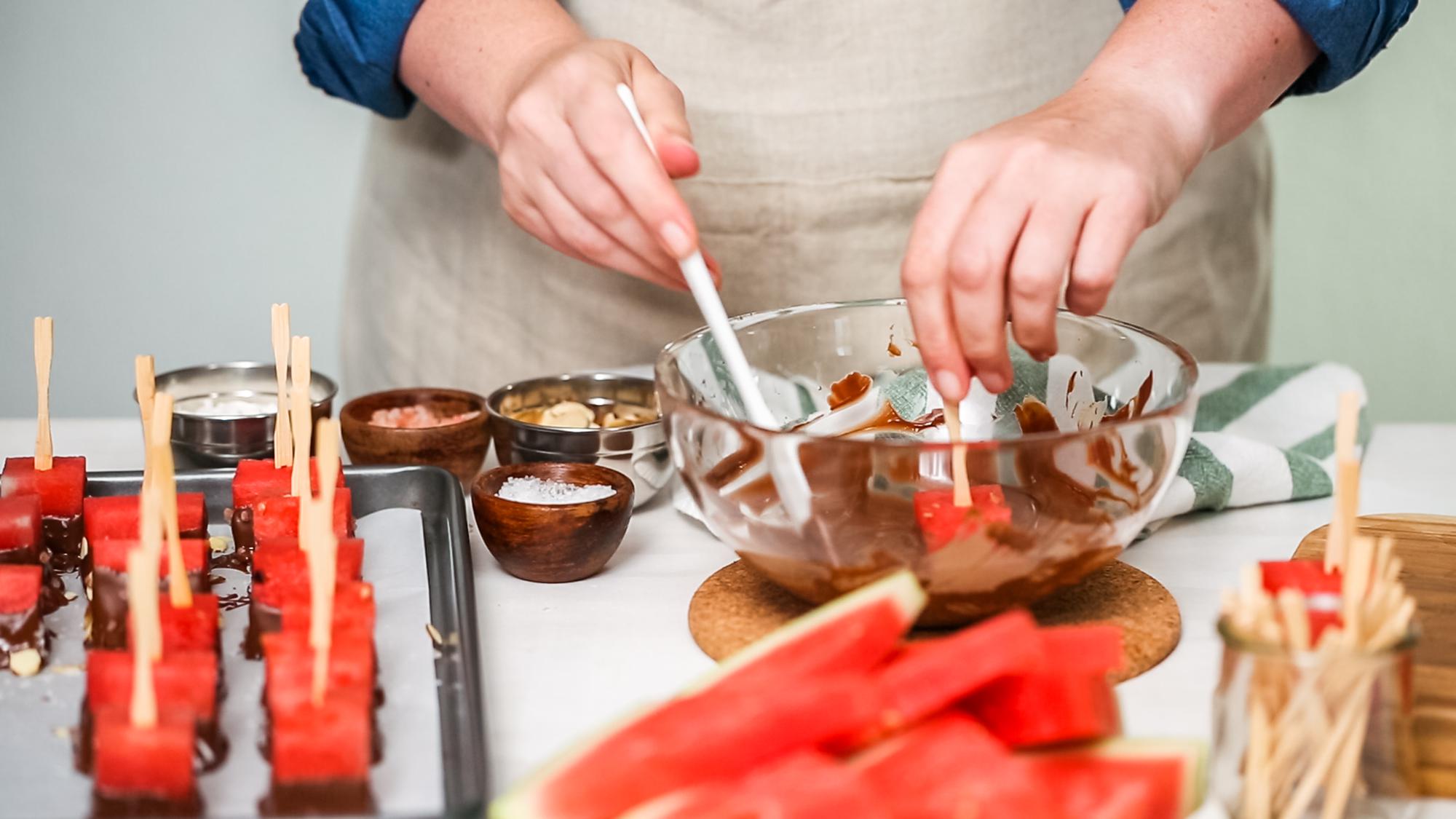 Workshop with chefs tasting sauces